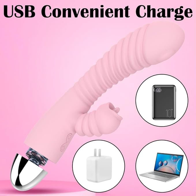 Vibromasseur puissant à léchage de langue